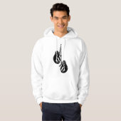  hangende bokshandschoenen Retro Fighter Hoodie (Voorkant volledig)