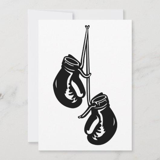  hangende bokshandschoenen Retro Fighter Kaart (Voorkant)