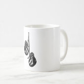  hangende bokshandschoenen Retro Fighter Koffiemok (Voorkant rechts)