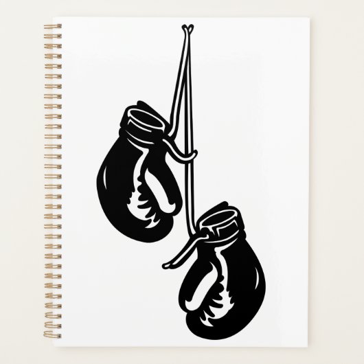 hangende bokshandschoenen Retro Fighter Planner (Voorkant)