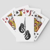  hangende bokshandschoenen Retro Fighter Pokerkaarten (Achterkant)