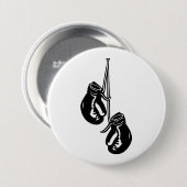hangende bokshandschoenen Retro Fighter Ronde Button 7,6 Cm (Voorkant /achterkant)