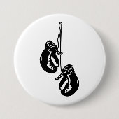 hangende bokshandschoenen Retro Fighter Ronde Button 7,6 Cm (Voorkant)