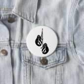 hangende bokshandschoenen Retro Fighter Ronde Button 7,6 Cm (In situ)