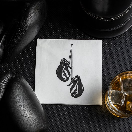  hangende bokshandschoenen Retro Fighter Servet