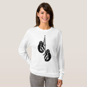  hangende bokshandschoenen Retro Fighter T-shirt (Voorkant volledig)