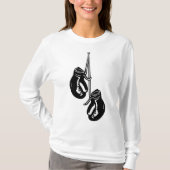  hangende bokshandschoenen Retro Fighter T-shirt (Voorkant)