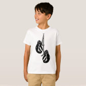 hangende bokshandschoenen Retro Fighter T-shirt (Voorkant volledig)