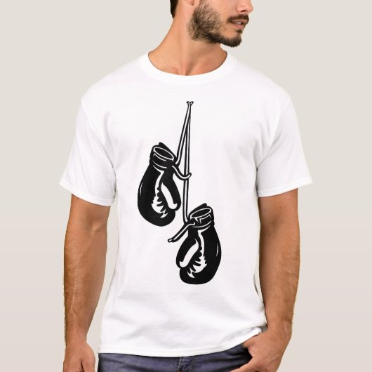  hangende bokshandschoenen Retro Fighter T-shirt (Voorkant)