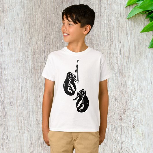hangende bokshandschoenen Retro Fighter T-shirt