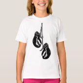  hangende bokshandschoenen Retro Fighter T-shirt (Voorkant)