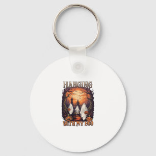 Hangende Boo Halloween Geesten Pompoenen Volle Maa Sleutelhanger