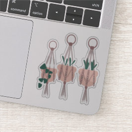 Hangende botanische huisplanten mix groen sticker