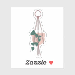 Hangende botanische kamerplanten groen sticker