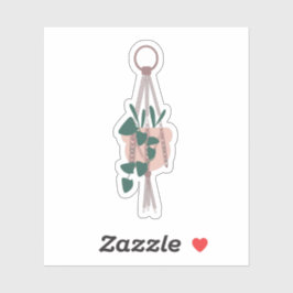 Hangende botanische kamerplanten groenmix sticker