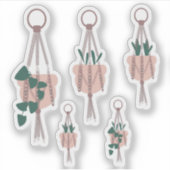 Hangende botanische kamerplanten meerdere groene p sticker (Voorkant)