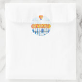 Hangende Chanoeka kaarsen Ronde Sticker (Tas)