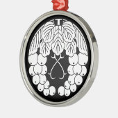 hangende druif metalen ornament (Links)