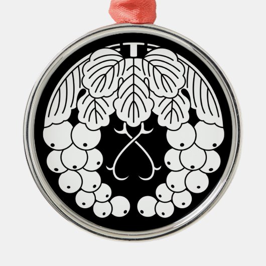 hangende druif metalen ornament (Voorkant)