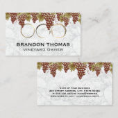 Hangende druiven | Wijnvlek | Marmer Visitekaartje (Voorkant / Achterkant)