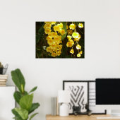 Hangende Gele Orchideeën Tropische Bloemen Poster (Thuiskantoor)