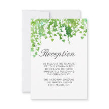 Hangende Groene Huwelijksreceptie Info Kaart