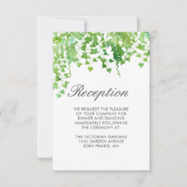 Hangende Groene Huwelijksreceptie Info Kaart