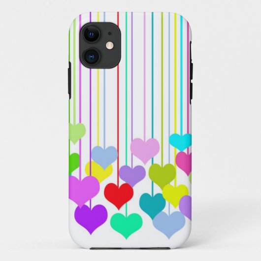Hangende harten Case-Mate iPhone case (Achterkant)
