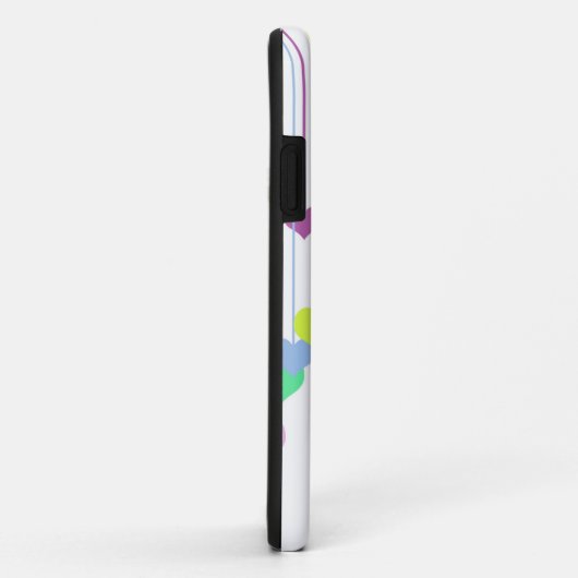 Hangende harten op wit Case-Mate iPhone case (Achterkant/rechts)