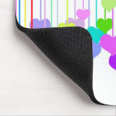 Hangende harten op wit muismat (Hoek)