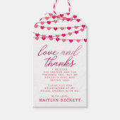 Hangende Hartjes Bruidsfeest Decoratie Cadeaulabel (Voorkant)