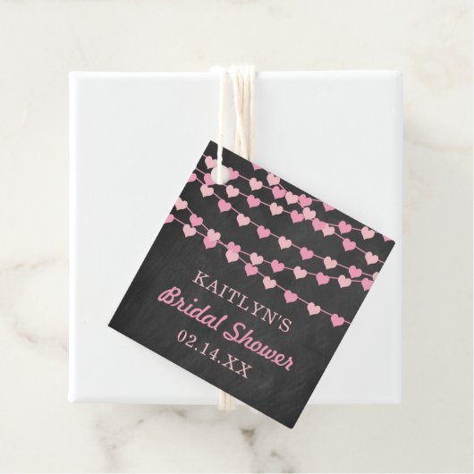 Hangende Hartjes Bruiloft Feest Bedankjes Labels (In situ)