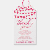 Hangende Hartjes Bruiloft Feest Cadeaulabel (Voorkant)