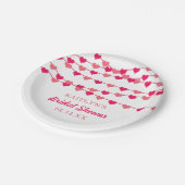 Hangende Hartjes Bruiloft Papieren Bordje (Gekanteld)