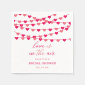 Hangende Hartjes Bruiloft Servet (Voorkant)