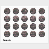Hangende Hartjes Bruiloftfeest Ronde Sticker (Vel)