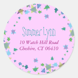 HANGENDE HEBREEUWSE BRIEF Retouradres Sticker Seal