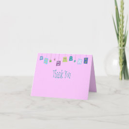 HANGENDE HEBREEUWSE BRIEVEN Bedank Card Bedankkaart