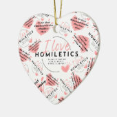 Hangende Homiletiek Hart Keramisch Ornament (Links)