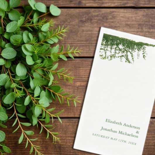 Hangende Ivy Greenery bruiloft servetten