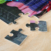 Hangende jurken markt kraam legpuzzel (Zijkant)