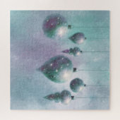 Hangende Kerst Turquoise Blauwgroen Baubles - Legpuzzel (Horizontaal)