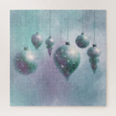 Hangende Kerst Turquoise Blauwgroen Baubles - Legpuzzel (Verticaal)