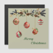 Hangende kerstballen Magnetische Kaart (Voorkant / Achterkant)