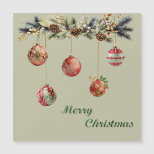 Hangende kerstballen Magnetische Kaart