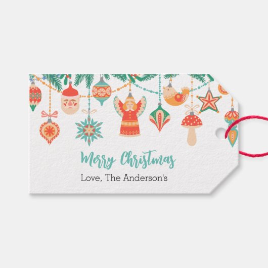 Hangende kerstversiering Cadeaubijsluiter Cadeaulabel (Voorkant (Horizontaal))