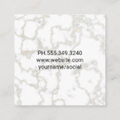 hangende kleding | garderobe vierkante visitekaartje (Achterkant)