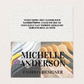 Hangende kleding | Garderobeontwerp Visitekaartje (Buitenkant ongevouwen)