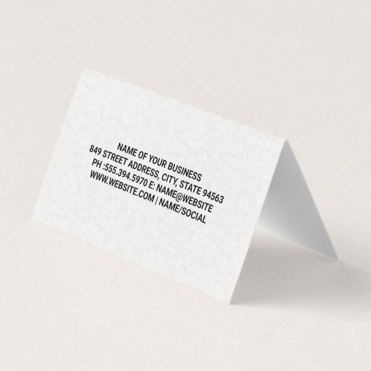 Hangende kleding | Garderobeontwerp Visitekaartje (Achterkant)