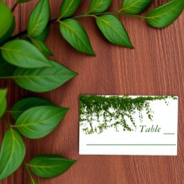 Hangende klimop groene huwelijksdecoratie plaatskaartje